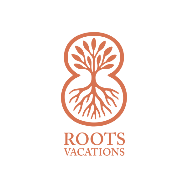 8rootsvacations_icon_wordmark_stacked_orange